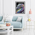 Miniatyrbild 3 av 5: 5D Diamantmålning Vuxen, Färgrik Drake Diamantmålning Komplett Drake Diamantkit Barn, DIY Diamant Strass Korsstygn Kristallmålning för Vägg