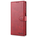 Miniatyrbillede 2 af 5: AZNS Læder Etui Kompatibel Med Samsung Galaxy A12 Wallet Mobiltelefon Beskyttelsescover Red