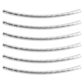 Miniatyrbild 2 av 5: 200 st Böjda Nudelrör Distanspärlor Lång Smidig Twist DIY Smyckestillbehör Silver