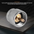 Miniatyrbillede 5 af 5: Camping Komfur Adapter 1LB Propan Lille Tank Input og en Lindal Ventil EN417 Output Udendørs Cylinder