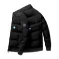 Miniatyrbillede 1 af 5: Vinterjakke til mænd parkajakke herre vindjakke fortykket varm herreparka 07black 4XL