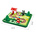 Pikkukuva 3 / 5: Punahilkka Älykäs Piilosta Etsi -lautapeli ratkaisulla, taitojen kehityspulma, logiikkapeli, lasten lahja Red Hat with box