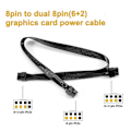 Miniatyrbillede 4 af 5: PCI-E 8 Pin til Dobbelt 8Pin (6+2 Pin) Strømforsyningskabel til V Gold Series V750 V650 V550 Modulær Strømforsyning