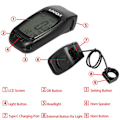 Miniatyrbillede 4 af 5: 3 i 1 Cykelcomputer USB Genopladelig Trådløs Cykelcomputer Cykel Speedometer med LED Forlygte og Horn