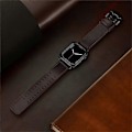 Miniatyrbillede 5 af 5: Kompatibel med Apple Watch Series 10 42mm / 9 8 7 41mm / 6 5 4 SE SE (2022) SE (2023) 40mm / 3 2 1 38mm Urrem Ægte Læder DarkBrown