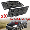 Miniatyrbillede 2 af 5: 2 stk. Bil Front Hjelm Grill Cover Luftstrøm Hjelme til W164 ML / GL 2008-2011