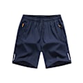 Pikkukuva 1 / 3: Miesten rennot rantashortsit, jääsilkkiä, viileät, hengittävät, joustavat, slim fit, nopeasti kuivuvat, suuri koko Blue M