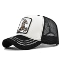 Miniatyrbilde 1 av 3: Hest Dyr Brodert Baseball Caps Mesh Trucker Hatt Black White