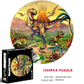 Miniatyrbillede 5 af 5: 65CM Rundt Puslespil 1000 Brikker Børn 3D Jord Måne Konstellation Regnbue Papir Samle Jigsaw Puslespil Spil Uddannelseslegetøj Til Voksne Moon puzzle