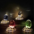 Miniatyrbilde 4 av 5: Lava Drageegg Resin Statue, Dinosaur Egg Skulptur Edelsten Hjemmeinnredning, Ornament Suvenir Samleobjekt