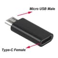 Miniatyrbillede 1 af 4: Type C hun til Micro USB han adapterstik telefon UK konverter ^uk|