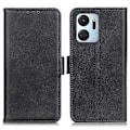 Miniatyrbillede 1 af 5: Kompatibel til Honor X7a 5G Ko Læder Tekstur Telefon Læder Cover Wallet Stand Telefon Etui Black