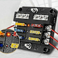 Miniatyrbillede 2 af 5: 6-vejs vandtæt sikringsblok, med LED-indikator 12 kredsløb med negativ marine sikringsboks til DC 12/