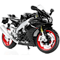 Pikkukuva 1 / 5: Aprilia RSV4 RR1000 Metallinen painevalettu moottoripyörämalli lelu (musta)