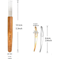 Miniatyrbilde 3 av 5: 5 Stk Dreadlock Heklenål Hekle Verktøy, Flette Hår Dreadlocks Nåler Hekle Vev Heklenål for Flettehåndverk (0.5mm)