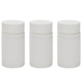 Miniatyrbillede 1 af 5: Plastik Tomme Medicinflasker Pille Tablet Beholder Holder 3 stk. Hvid