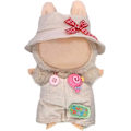 Miniatyrbild 4 av 5: Kläder för Labubu-docka, sött hatt- och outfitset för 17 cm Labubu-dockor, bedårande utklädnadstillbehör för Labubu-docka (rosa gris)