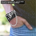 Miniatyrbillede 5 af 5: 2 stk. Nittearmbånd Cool Skull Hånd Mænd Kvinder Bredt Armbånd til Tøjdekoration