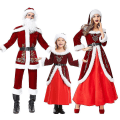 Miniatyrbillede 1 af 3: Julemandskostume Kvinder Mænd Børn Plus Størrelse Julemandshjælper Fløjl Julekostumefest kids M