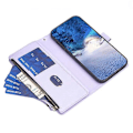 Miniatyrbillede 3 af 5: BF Style-19 Kompatibel Med Oppo A74 / A93 / A54 5G Lynlåslomme PU Læder Telefon Etui Wallet Stand Cover Purple