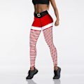 Miniatyrbild 5 av 5: Nya God Jul Leggings Hög Midja Elasticitet Kvinnor Tryckta Randiga Snö Leggings Punk Bälte 3 Färger Byxor D-JK1-127 M