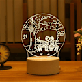 Miniatyrbilde 1 av 5: Romantisk Kjærlighet 3D Akryl LED Lampe for Hjem Barnas Nattlys Bordlampe Julebord Dekor Valentinsdag Nattbordslampe changyi