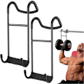 Miniatyrbillede 1 af 5: Dumbbell Spotter Kroge Bøjler Holder Op Til 225LB Tunge Power Håndvægte Stativ Tilbehør Sikkerhedsstik til Brysttræning