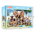 Miniatyrbilde 1 av 5: Puslespill for 1000 brikker Papirpuslespill Pedagogisk Intellektuell Dekompresjon DIY Puslespill Leker Gave Elephant