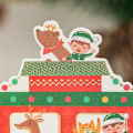 Miniatyrbillede 4 af 5: Pop Up Julekort 1 Pakke 3D Glædelig Jul Lykønskningskort 2022 Julekort Håndlavede Popup Julekort til Jul, Ferie, Julegave Lille T