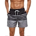 Pikkukuva 1 / 5: Miesten Uimashortsit Havaiji Rantashortsit Vettähylkivät Uimashortsit Surffishortsit Miesten Uimahousut Kiristysnyörillä ja Taskuilla, Hengittävät, Nopeasti KuivuvatC
