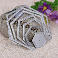 Miniatyrbillede 5 af 5: 7 stk./sæt Hexagon Spiral Skærestempler Stencils DIY Scrapbooking Dekorativt Papirkort Skabelon Klip