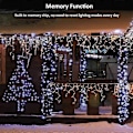 Miniatyrbilde 3 av 5: Lyslenke til jul innendørs og utendørs, 20M 200 LED Kaldhvit Elektrisk Lyslenke 8 Moduser Vanntett LED-lys for Juledekorasjon Fest Bryllup