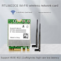 Miniatyrbilde 2 av 5: RTL8822CE Trådløst Nettverkskort Dual-Band 2.4G/5G M.2 A/E Key WiFi-kort Bluetooth 5.0 Støtte for Laptop