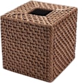 Miniatyrbillede 3 af 5: Rattan Vævsboks Cover Firkantet Servietholder Til Hjemmekontor Bil (honningbrun)