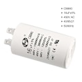 Miniatyrbillede 3 af 5: CBB60 Driftskondensator 16uF 450V AC Dobbelt Indsats 50/60Hz Cylinder 72x40mm Hvid til Luftkompressor Vandpumpe Motor