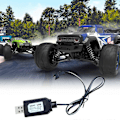 Miniatyrbild 4 av 5: 6.0V SM2P USB-laddningskabel Kompatibel för 6V NiCd NiMH-batterier Fjärrstyrd bil och enheter SM2P-kontakter USB-gränssnitt