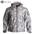 Pikkukuva 1 / 5: Metsästystakit Pehmeä Sotilaallinen Taktinen Takki Miesten Taistelu Vedenpitävä Fleece Miesten Vaatteet Multicam Takki Tuulitakit ACU-Camouflage L for 70-80kg