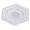 Miniatyrbillede 2 af 5: 7 stk./sæt Hexagon Spiral Skærestempler Stencils DIY Scrapbooking Dekorativt Papirkort Skabelon Klip