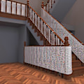 Miniatyrbilde 4 av 4: Beskyttelsesnett for barn Trappebeskyttelsesnett Sikkerhetsnett Balkongbeskyttelsesnett Hvit 3m*78cm