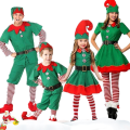 Pikkukuva 1 / 4: Perheen Yhteensopivat Lasten Aikuisten Joulu Tonttu Naamiaisasu Joulu Cosplay Puku male 90cm