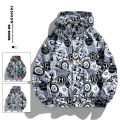 Miniatyrbilde 2 av 5: Taktisk høstjakke for menn med glidelås, sweatshirt, utendørs jakke med hette grey 2XL(80-90KG)