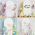 Miniatyrbilde 2 av 5: 5FT 65x150cm U-Formet Bakgrunnsbue Ramme Stativ Elastisk Trekk for Bryllupsseremoni Bursdagsfest White