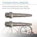 Miniatyrbillede 5 af 5: 2 stk. cykel titanium pedalaksler passer til Zero X1 X2 & Light Action 78 mm