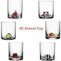 Miniatyrbillede 3 af 4: 460ml 3D Dyr/Kæledyr Krystalglas Kop, Usædvanlige Unikke Klare Glas Te Kaffe Kopper Rejsekrus Sød Kat Kop