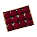 Miniatyrbild 1 av 5: Julgranskulor Julgransdekoration 12-pack Lyxiga Flockade Julgransprydnader Kulor för C