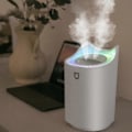 Miniatyrbilde 2 av 5: Luftfuktere, luftfukter for soverom (varer opptil 20 timer), luftfukter med fargeskiftende nattlys for baby hjemmekontor, 3 tåkemoduser, 2 dyser