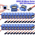 Miniatyrbild 2 av 5: 10 st SG90 9G Mini Servo Servomotor för RC-plan Robotarm Fastvinge Servomotorstyrning för Luft