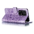 Miniatyrbild 4 av 5: Kompatibelt Skal för Honor 200 Lite PU Läder Mandala Präglad Design Plånboksfodral Purple