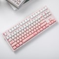 Miniatyrbillede 2 af 5: 134-tasters pink keycap side-printet kirsebærblomst baggrundsbelyst lysgennemtrængelig mekanisk tastatur 134 keys side print