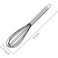 Miniatyrbilde 2 av 5: Kjøkkenvisp i silikon, ballong Mini ståltrådvisp, rustfritt stål og silikon Non-stick belegg Hånd Egg Mikser, For Blanding Pisking Slå Røring 2